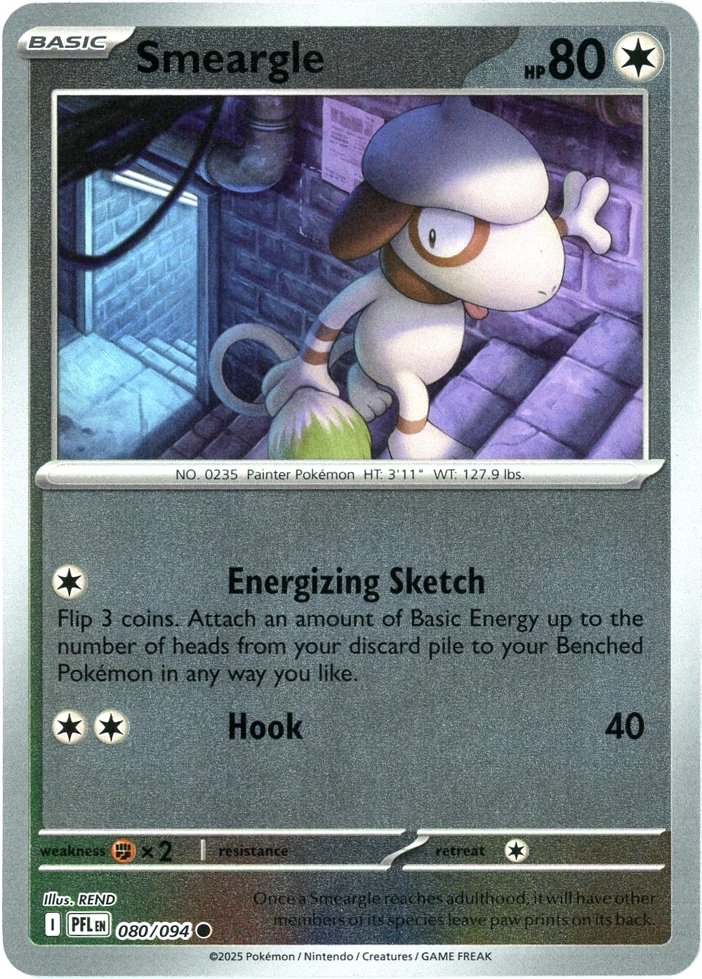 Smeargle 080/094 Reverse Holo
