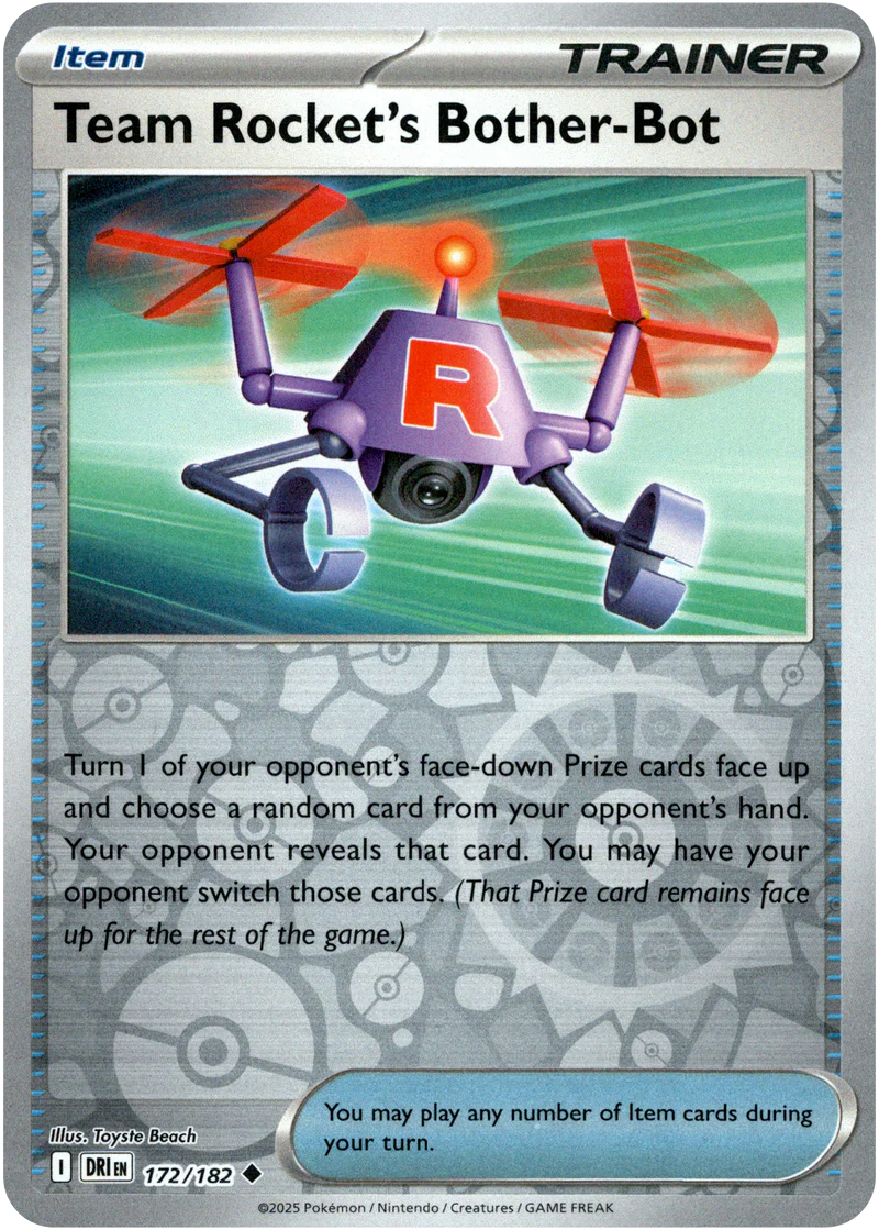 Team Rocket's Bother-Bot 172/182 Reverse Holo