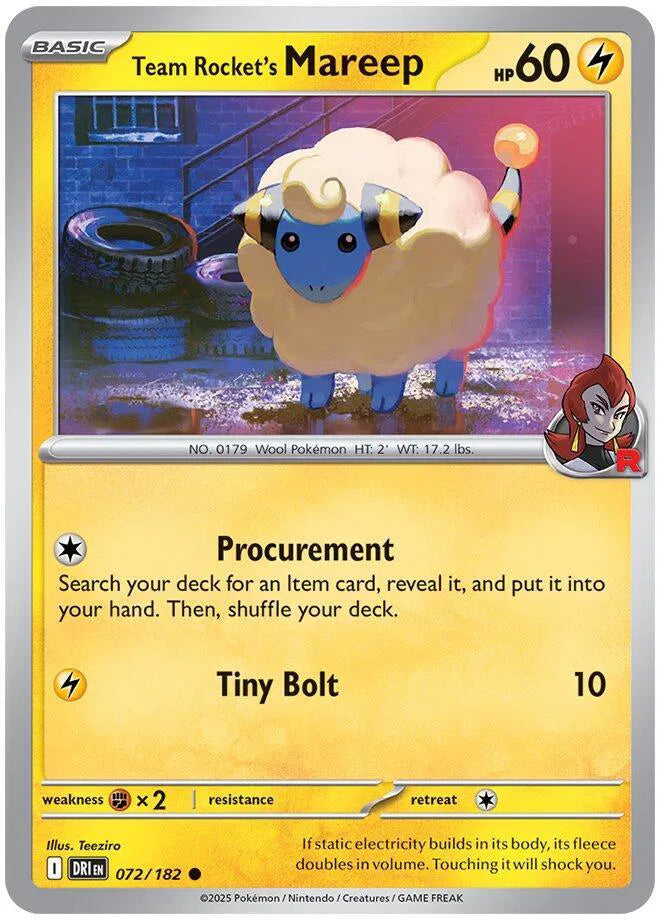 Team Rocket's Mareep 072/182