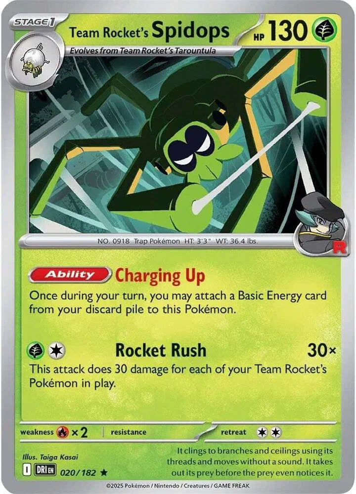 Team Rocket's Spidops 020/182 Holo