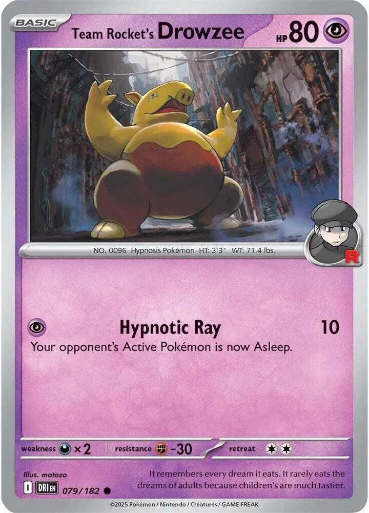 Team Rocket's Drowzee 079/182