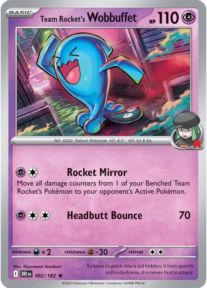 Team Rocket's Wobbuffet 082/182 Holo
