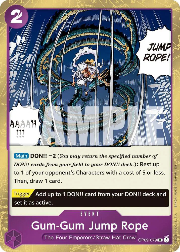 Gum-Gum Jump Rope OP09-079 Reprint Holo