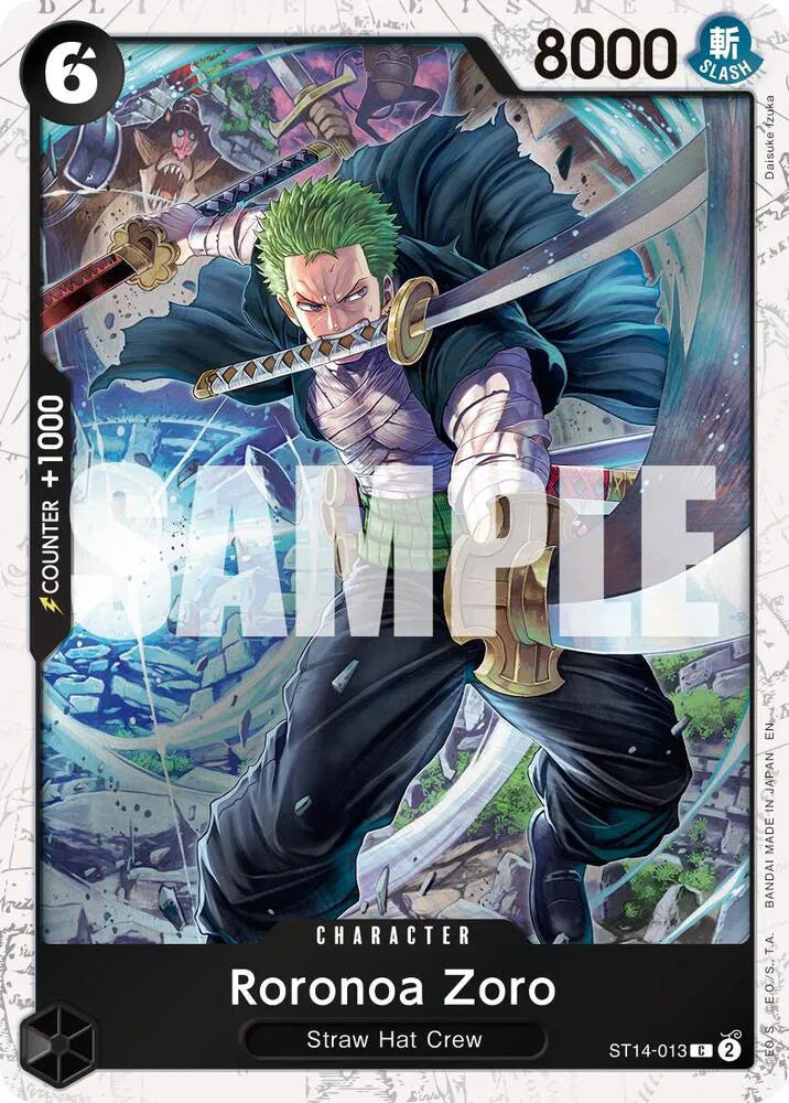 Roronoa Zoro ST13-013 Holo Reprint