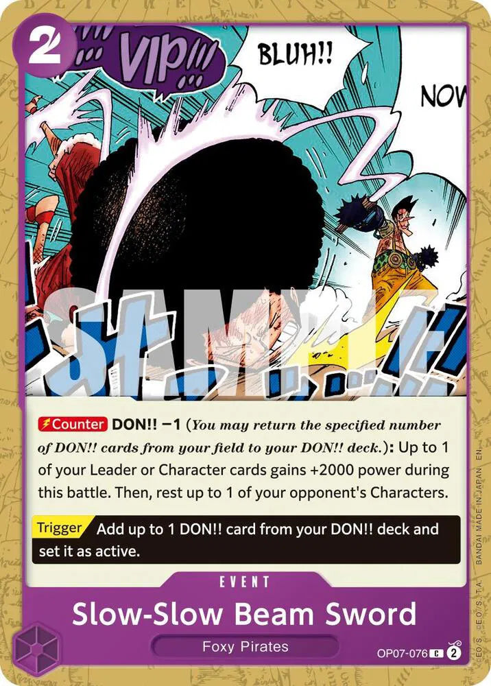 Slow-Slow Beam Sword OP07-076 Reprint