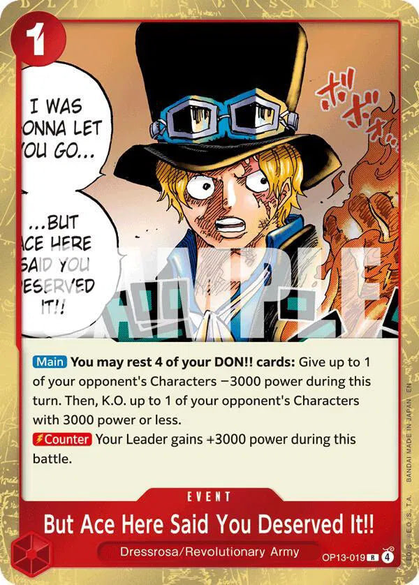 But Ace Here Said You Deserved It!! OP13-019 Holo