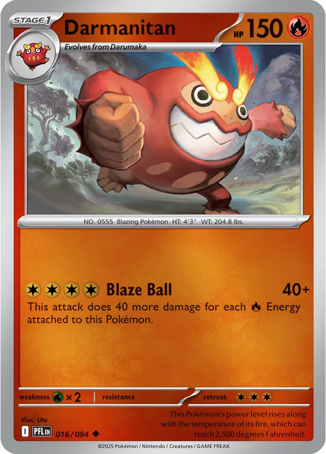 Darmanitan 016/094 Reverse Holo