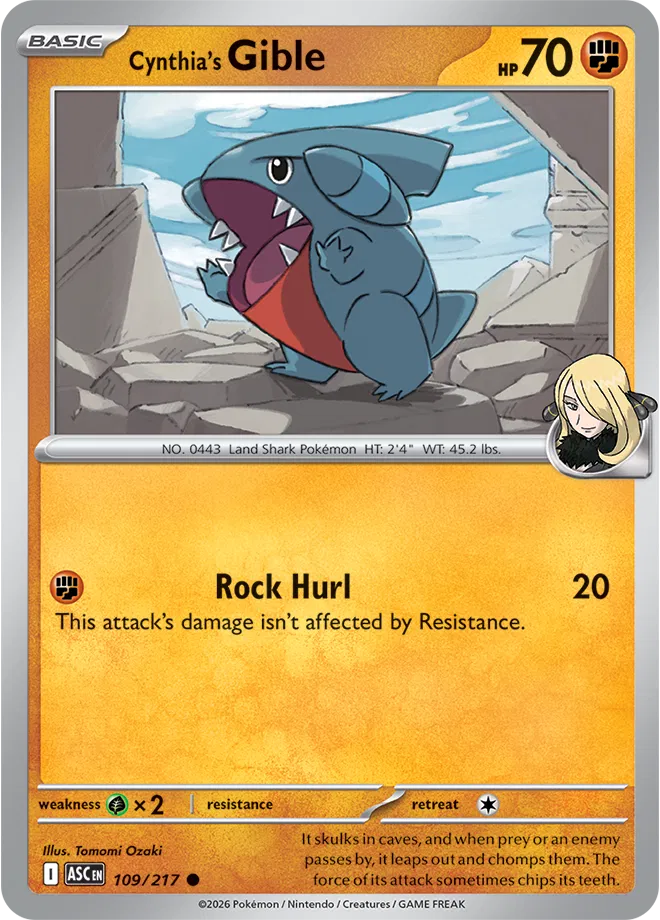 Cynthia's Gible 109/217