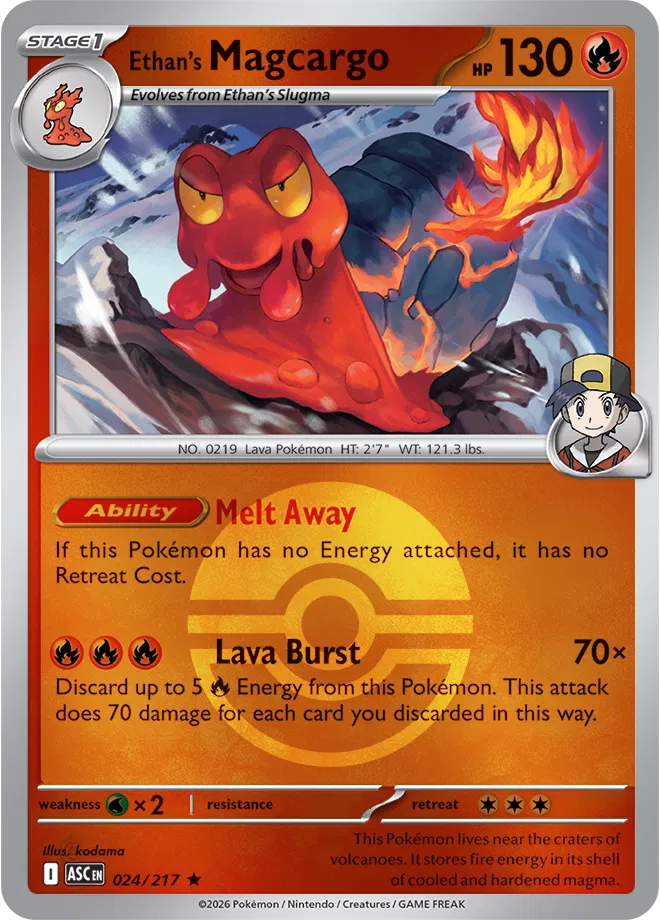 Ethan's Magcargo 024/217 Poke Ball
