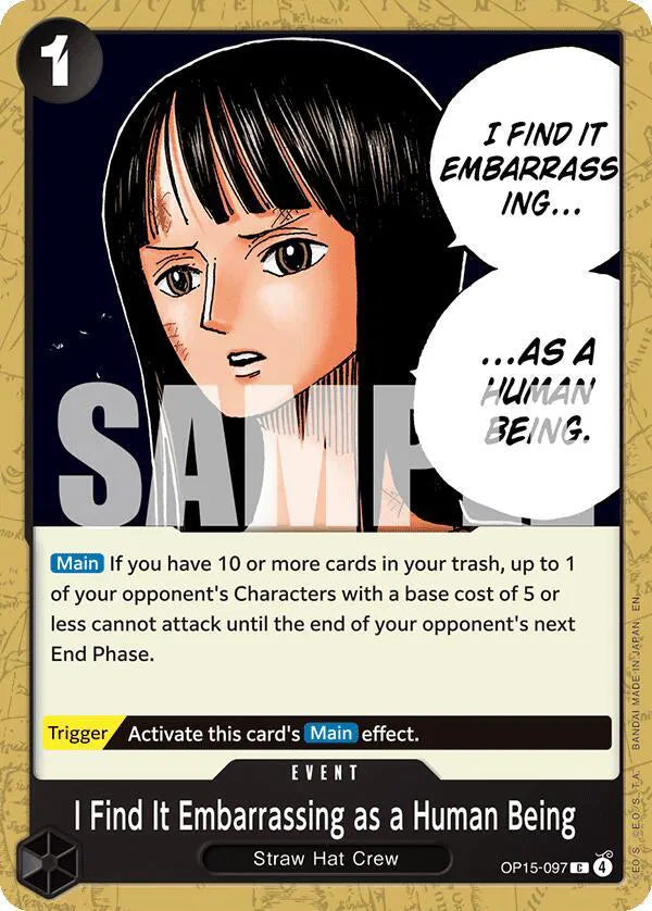 I Find It Embarrassing as a Human Being OP15-097