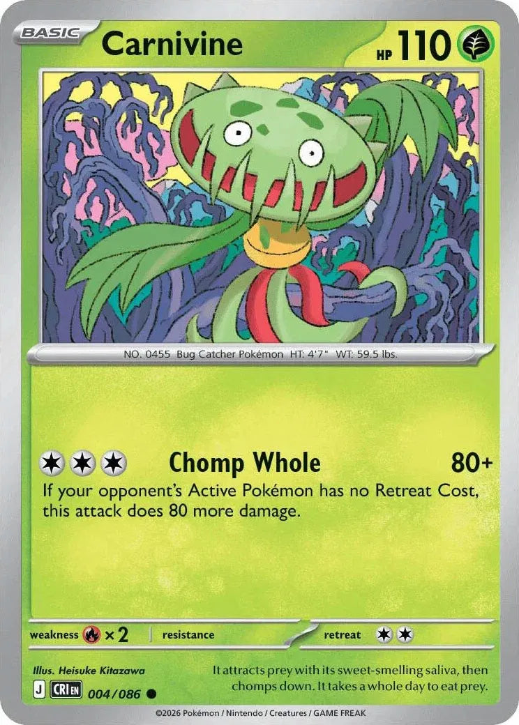 Carnivine 004/086 Reverse Holofoil