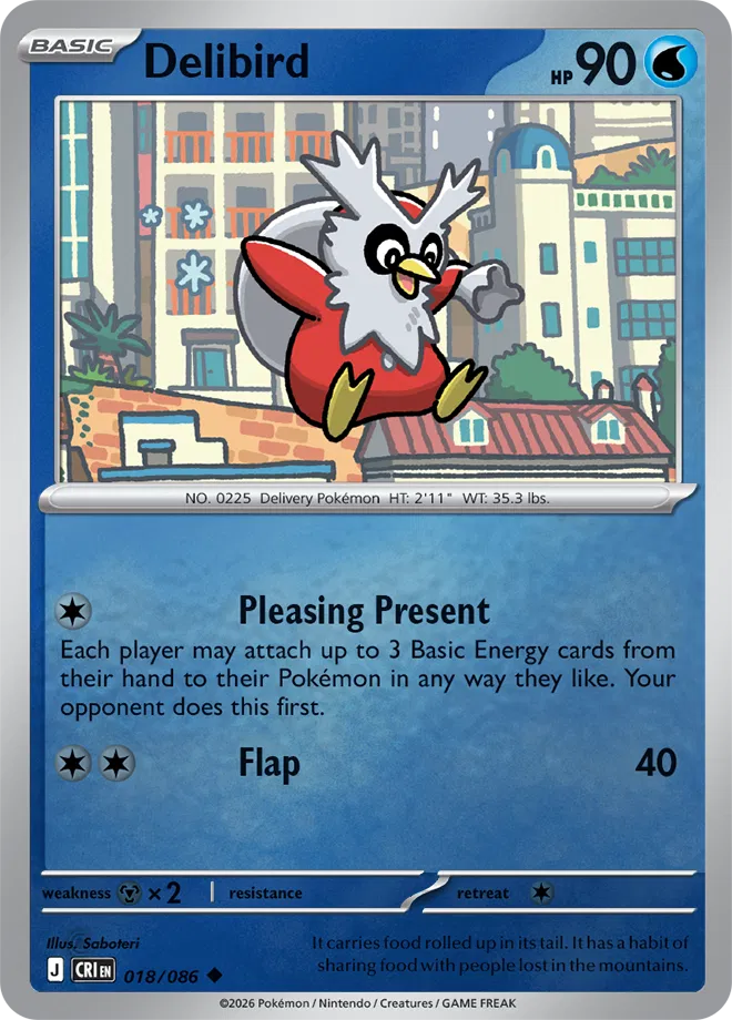 Delibird 018/086 Reverse Holofoil