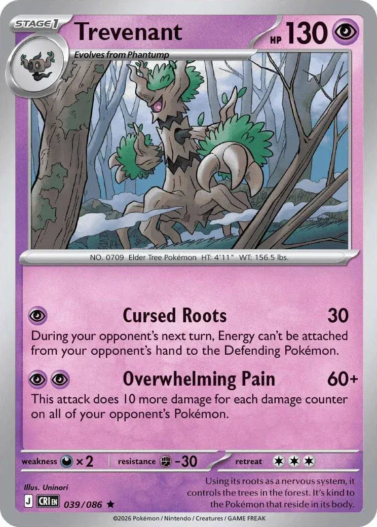 Trevenant 039/086 Holofoil