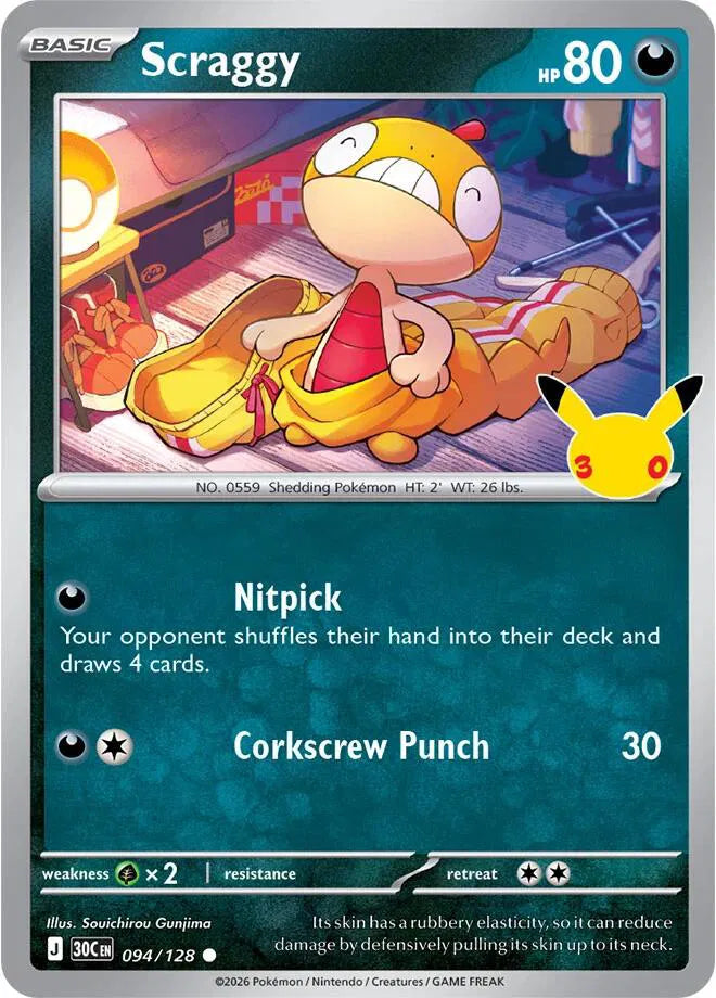 Scraggy 094/128 Holofoil