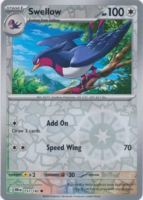 Swellow 157/182 Reverse Holo