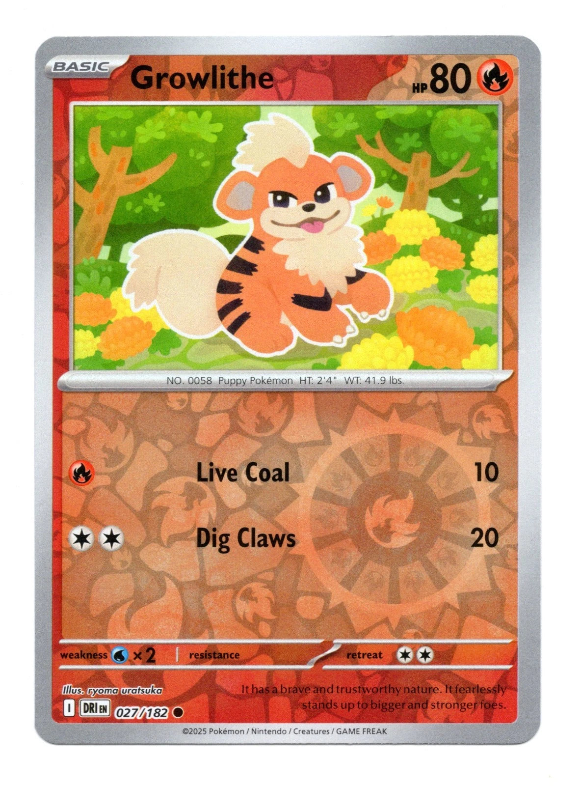 Growlithe 027/182 Reverse Holo