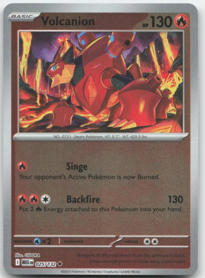 Volcanion 025/132 Reverse Holo